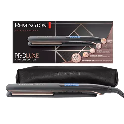 Plancha de Pelo Remington ProLuxe Midnight Edition con Tecnología OPTIHeat