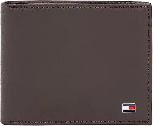 Tommy Hilfiger Hombre Cartera Eton Mini Pequeña, Negro