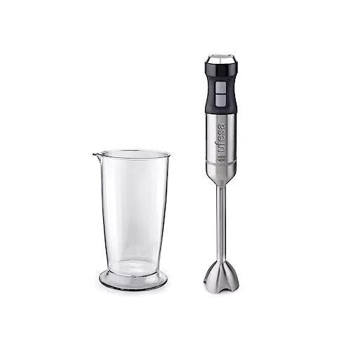 Batidora de Mano Ufesa Vario Titanium XL 1400W - 4 Cuchillas Titanio, 20 Velocidades + Turbo