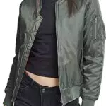 URBAN CLASSICS Chaqueta Bomber ligera mujer con bolsillos delanteros