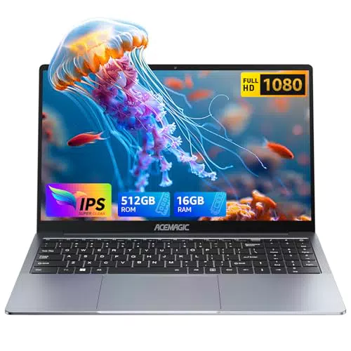 Portátil ACEMAGIC 15,6" Celeron N95, 16GB DDR4 512GB SSD, WiFi/BT5.0 - Gris
