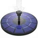 Fuente Solar AISITIN para Jardín Exterior con Panel Solar Integrado y Batería - Ideal para Estanques y Decoración del Jardín