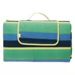 Manta de Picnic Impermeable Amazon Basics - Diseño a Rayas, 200 x 200 cm.