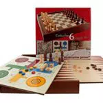 Juegos Clásicos de Aquamarine Games: Ajedrez, Damas, Backgammon y Más (Modelo CP030)