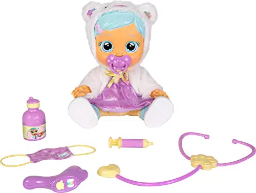 Muñeca Interactiva Bebés Llorones Dressy Kristal - Juego de Médico con Kit y Ropa - +18 Meses