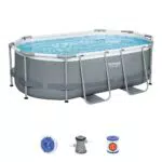 Piscina Desmontable Tubular Power Steel Oval - Depuradora Cartucho Incluida