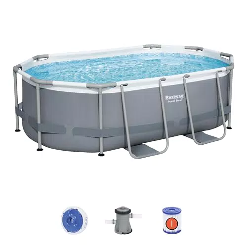 Piscina Desmontable Tubular Power Steel Oval - Depuradora Cartucho Incluida
