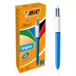 Bic Bolígrafos Original retráctiles con 4 colores y punta de 1.0 mm