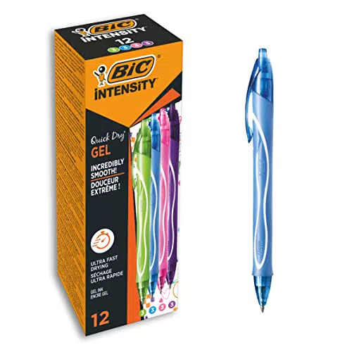 BIC Gel-ocity Quick Dry Bolígrafos de Gel de punta media - Colores Surtidos
