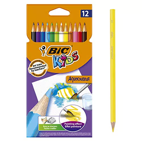 Lápices Acuarelables BIC Kids Aquacouleur - Efecto Pintura