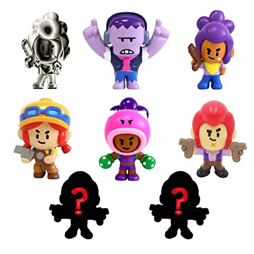 Pack de 8 Figuras Coleccionables Brawl Stars - Personajes del Juego de Combate Multiplayer
