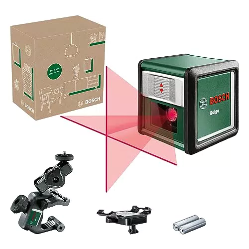 Láser de Líneas Cruzadas Bosch Quigo con Abrazadera Universal