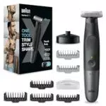 Recortadora de Barba Braun Series X - Cortapelos Hombre para Rostro y Cuerpo, Resistente al Agua - Modelo XT5300