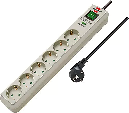 Regleta de enchufes Brennenstuhl Eco-Line con 6 tomas de corriente y protección contra sobretensiones