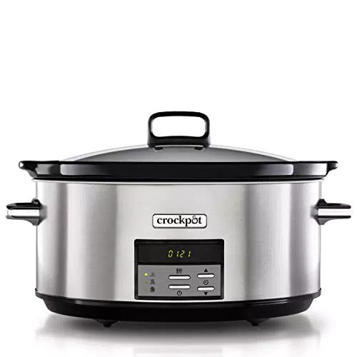 Olla de cocción lenta digital Crock-Pot de gran capacidad en acero inoxidable [Modelo: CSC063]