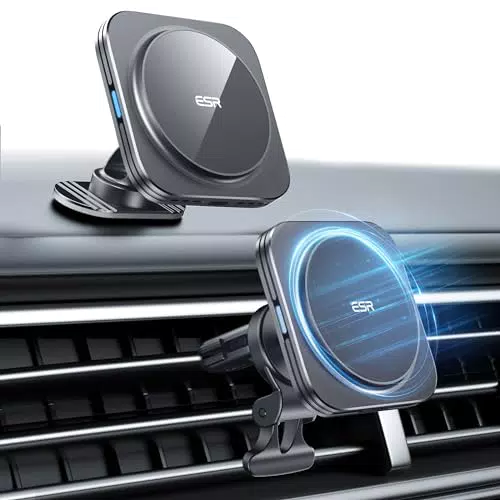 Cargador Inalámbrico Magnético para Coche MagSafe 15W - Compatible con iPhone - Carga Rápida