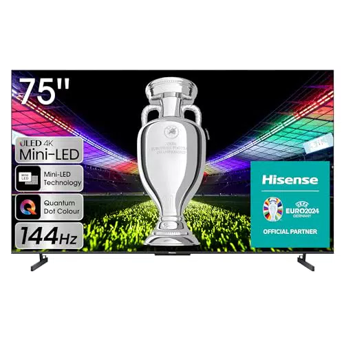 Televisor Hisense 75U7KQ - Smart TV 75" Mini-LED, Quantum Dot, Modo Juego 144Hz, Dolby Vision & Atmos, VIDAA 7 OS