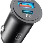 Cargador de Coche INIU USB C 30W + USB A 30W Carga Rápida - iPhone Samsung Huawei