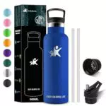 Botella Térmica KollyKolla para Niños - Acero Inoxidable 500ml con Pajita y Filtro, Sin BPA - Cantimplora Reutilizable para Colegio, Deporte y Oficina