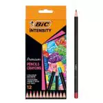 Lápices de Colores BIC Intensity Premium Woodcase - Mina Resistente a Roturas