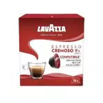 Cápsulas de Café Lavazza Espresso Cremoso para Nescafé Dolce Gusto - Aromas de Chocolate y Frutos Secos - Intensidad 7 - 16 Cápsulas