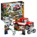 LEGO Jurassic World Dinosaurios Juguetes con Moto y Camión - Figuras de la Película Parque Jurásico