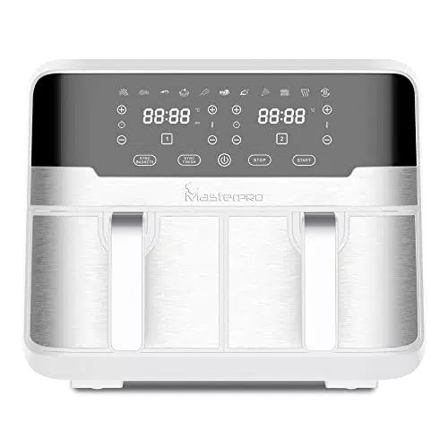 Freidora de Aire MasterPRO Rocket Duo 900 - Capacidad de 9 L y 2400 W - Pantalla LED Táctil - 11 Funciones Diferentes