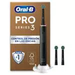 Oral-B Pro 3 3000 Cepillo de Dientes Eléctrico con Mango Recargable y 3 Cabezales