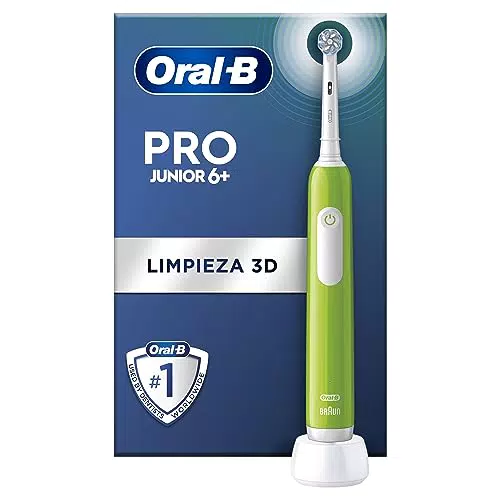 Cepillo de Dientes Eléctrico Oral-B Pro Junior con Mango Recargable - Diseñado Por Braun