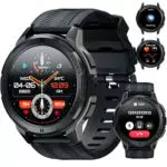 Reloj Inteligente OUKITEL BT10 Smartwatch Militar con Llamadas Bluetooth, 5ATM Impermeable - Pulsómetro y Monitor de Sueño
