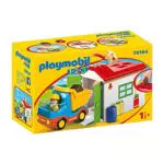 Camión con Garaje PLAYMOBIL 1,2,3 - Juguete para Niños de 18 Meses en Adelante