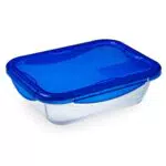 Recipiente Rectangular Pyrex Cook & Go 25X19CM 170CL con Tapa - Modelo Azul