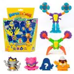 SupertThings Serie Neon Power - Capitán Plateado y 2 Exoskeletons