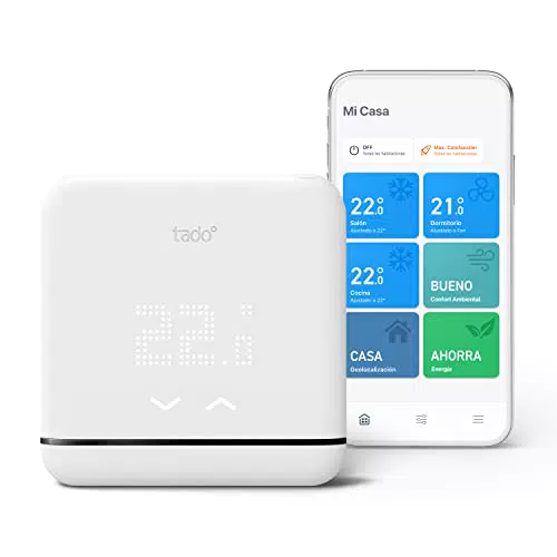 Termostato Inteligente Tado° para Aire Acondicionado V3+ con Control Digital y Compatibilidad con Alexa, Siri y Google Assistant