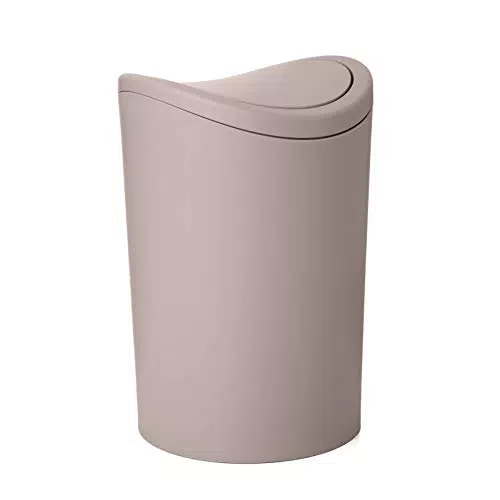 Papelera de Baño Tatay con Tapa Basculante, 6L de Capacidad, Polipropileno, Libre de BPA