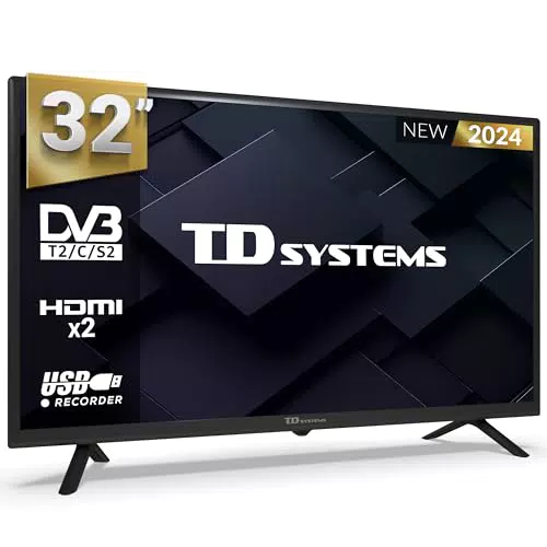 Televisor TD Systems 32 Pulgadas TDT HD con 3 años de garantía - Modelo 2024