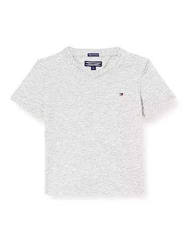 Camiseta de Punto de Manga Corta Tommy Hilfiger Boys Basic para Niños - Gris