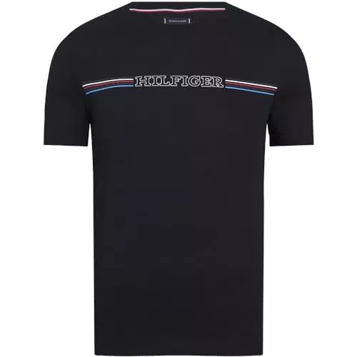 Camiseta de Manga Corta Tommy Hilfiger para Hombre - Modelo Stripe Chest Tee