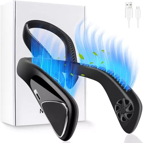 Ventilador de Cuello Recargable USB Potente - Silencioso y Ajustable - Ideal para Hogar y Oficina