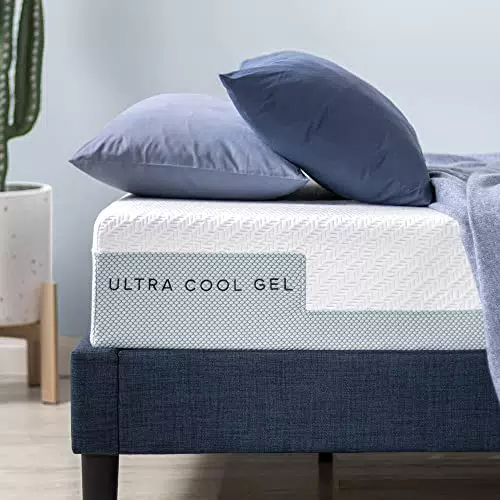 Colchón Zinus de espuma viscoelástica con gel ultrarrefrescante, adaptable de 7 zonas, 90 x 190 cm