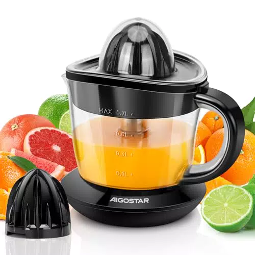 Aigostar Thomas Exprimidor de Naranjas Eléctrico 40W Doble Sentido de Giro