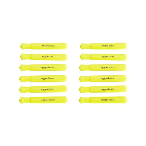 Amazon Basics - Subrayadores estilo tanque con punta biselada