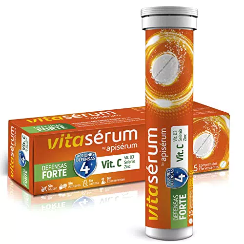 Apiserum Vitasérum Defensas Forte - Refuerza tu Sistema Inmunitario con Vitamina C, D3 y Minerales