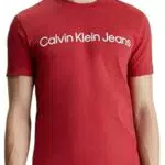 Camiseta Calvin Klein Jeans Hombre Logo Slim - Manga Corta