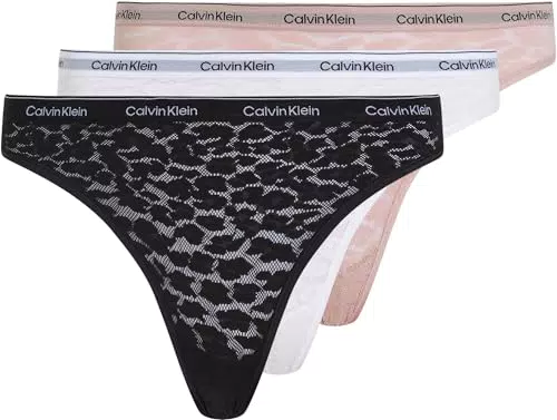 Calvin Klein Pack de Braguitas Tipo Bikini de Tejido Elástico para Mujer