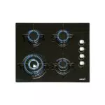 Placa de Gas Modelo CIB 6031 - 4 Quemadores - Ancho 59cm - Cristal Negro