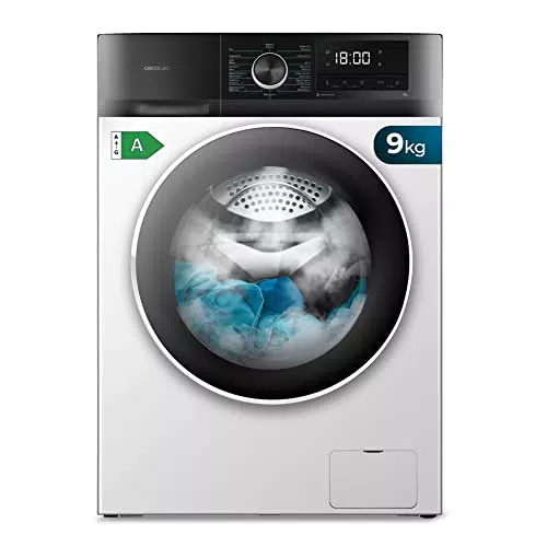 Lavadora Cecotec Carga Frontal Bolero Dresscode 9500 Inverter - Motor Inverter Plus - Bajo Consumo - 16 Programas - SteamMax - Blanco