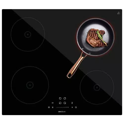 Cecotec Placa de Inducción Bolero Squad I 4200W - 4 Fuegos, Temporizador y Control Táctil