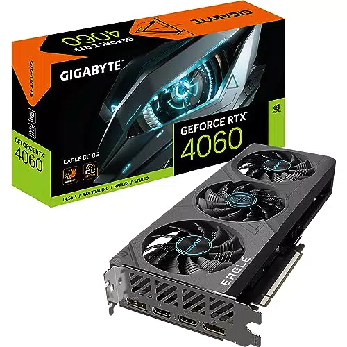 Tarjeta Gráfica Gigabyte NVIDIA GeForce RTX 4060 EAGLE OC - 8GB GDDR6, PCI-E 4.0, NVIDIA DLSS 3