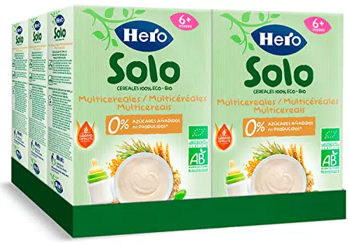 Hero Papilla de Multicereales Ecológica para Bebés a Partir de 6 Meses